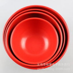 密胺美耐皿红黑餐碗 酒店餐碗 家用餐碗 快餐店餐碗 日用百货批发 恰星餐具